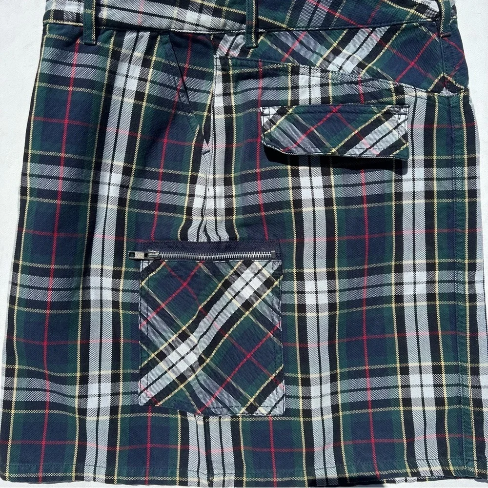 Tommy Hilfiger blue plaid preppy mini skirt